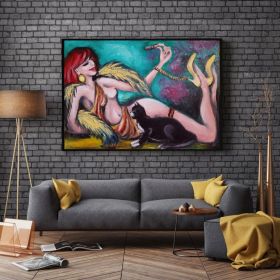 Kobieta z Kotem - sprzedam obraz olejny na płótnie 