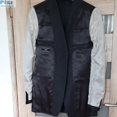 męska MARYNARKA ciemnoszara, wełna, na 182 cm - użyta tylko raz, stan idealny!