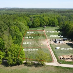 Działki budowlane Kożuchy Małe/Biała Piska