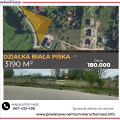 Działka Biała Piska, 3190m², warunki zabudowy
