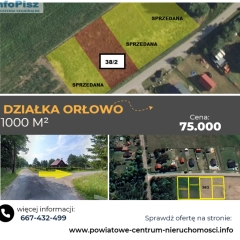 Działka Orłowo (w-z) zabudowa jednorodzinna
