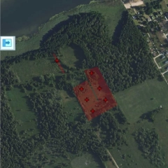 6 dużych działek rekreacyjnych 150 m od jeziora Roś, Pilchy