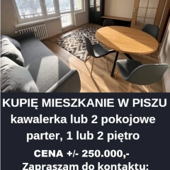 Kupię mieszkanie w Piszu
