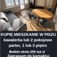 Kupię mieszkanie w Piszu