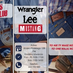 Sklep Jeans Club - tylko najlepsze marki MUSTANG, LEE, WRANGLER. Ogromny wybór, minimalne ceny!