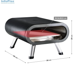 Piec elektryczny do pizzy 500°C – kamień 30x30 – stan bdb