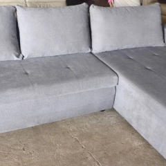 Duży szary narożnik z funkcją spania 