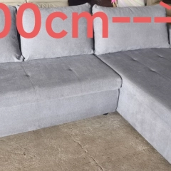 Duży szary narożnik z funkcją spania 