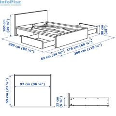 Łóżko 160x200 z materacem i nakładka 