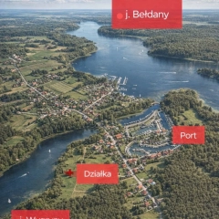 Działka rolna z linią brzegową jeziora Wygryny, gm Ruciane Nida 