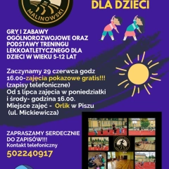 Wakacyjne zajęcia sportowe dla dzieci 