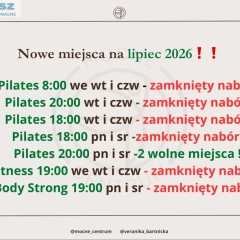 Nowe miejsca na zajęcia w Mocne Centrum