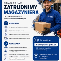 Zatrudnimy Magazyniera