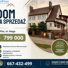  Dom w Piszu gotowy do zamieszkania, duża działka 