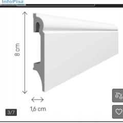 Listwa przypodlogowa Espumo 301 biala nowe 21 szt.