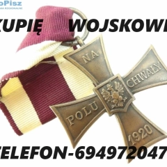 KUPIĘ WOJSKOWE MEDALE, ORDERY, ODZNAKI, ODZNACZENIA, szable, bagnety kontakt 694972047