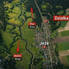Działka budowlana 35 arów we wsi Jeże