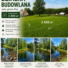 Działka budowlana 35 arów we wsi Jeże