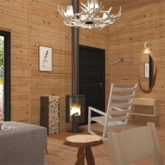 Drewniany domek całoroczny letniskowy 5m/7m 20cm