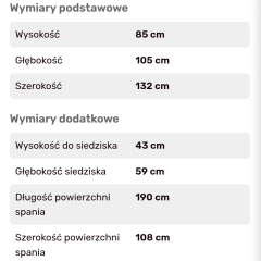 Kanapa Amerykanka z funkcją spania. 