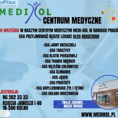 Nowe badania USG w Medi-Kol. Od 10 września pacjenci będą mogli skorzystać z szerokiej diagnostyki