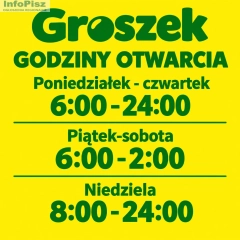 Zmiana godzin otwarcia sklepu Groszek