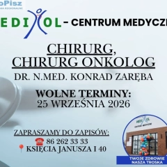 Konsultacje chirurgiczne Medi-Kol - Centrum Medyczne 25.09.2026