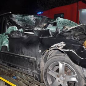 Zderzenie osobówki z pojazdem wojskowym na trasie Pisz-Orzysz