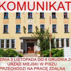 Komunikat Urzędu Miejskiego w Piszu