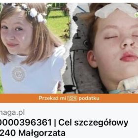 Chcesz pomóc Małgosi – przynieś nakrętki i przekaż jej 1,5 % podatku