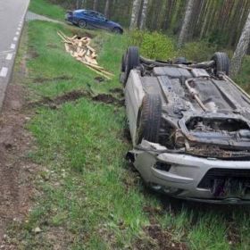 Zderzenie z sarną na trasie Pisz-Turośl